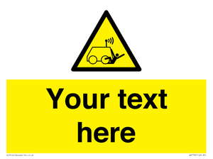 Custom warning run over by operator controlled machine